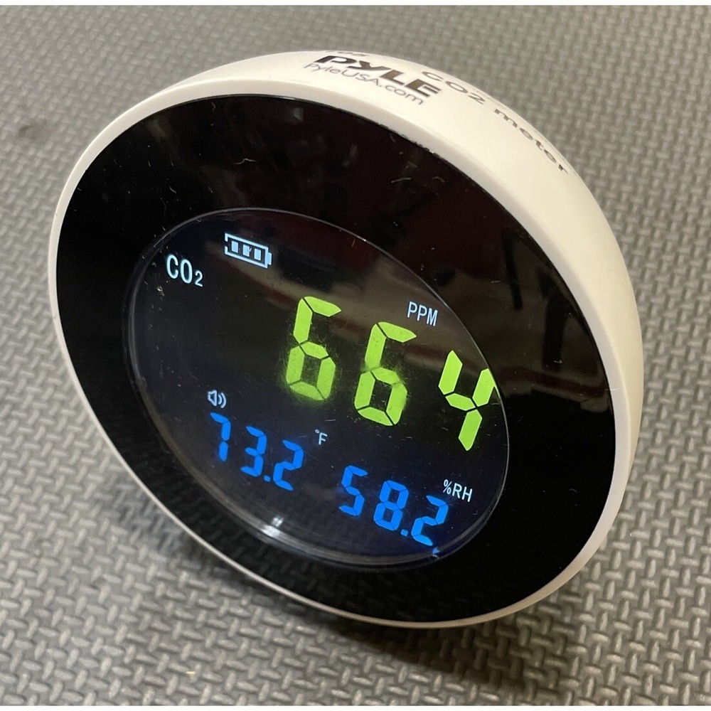 Pyle PCO2MT05 Smart Indoor Air Quality Monitor - Digital Hygrometer Thermometer